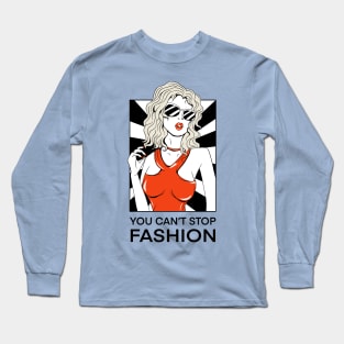 Girl Fashion Vintage Comic Long Sleeve T-Shirt